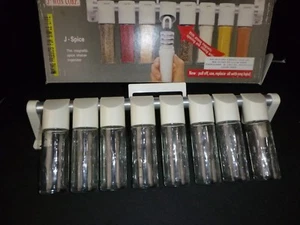 De Colección Años 70 J Especias Magnéticas Jarros de Especias Estante Montaje en Pared MOD Diseño de Acrílico Blanco - Imagen 1 de 11