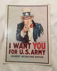 RPI 223 März 1974 Flagg Rekrutierung Poster Werbung "I Want You" für US Army - Bild 1 von 13