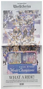LOS ANGELES TIMES NEWSPAPER NOV 4, 2024 - DODGERS COMMEMORATIVE PAPER - NEW - Picture 1 of 1