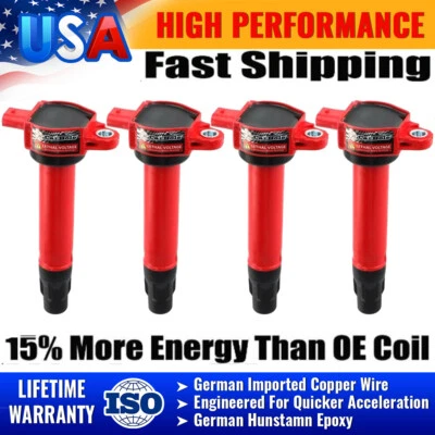 Paquete de 4 bobinas de encendido para Dodge y Jeep Compass 2,0 L 2,4 L C1587 UF557 4606824AB Foto 1 de 4