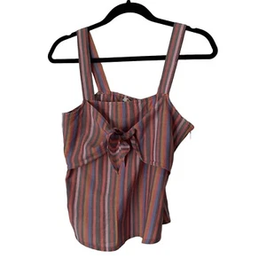 Madewell women’s Tie-Front Cami stripe size 0 - Picture 1 of 4