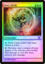 Story Circle FOIL 10th Edition HEAVILY PLD White Rare MAGIC MTG CARD ABUGames