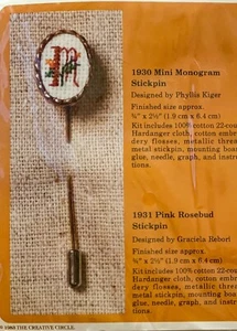 Kit de punto de cruz The Creative Circle #1930 mini monograma nuevo y sellado - Imagen 1 de 3