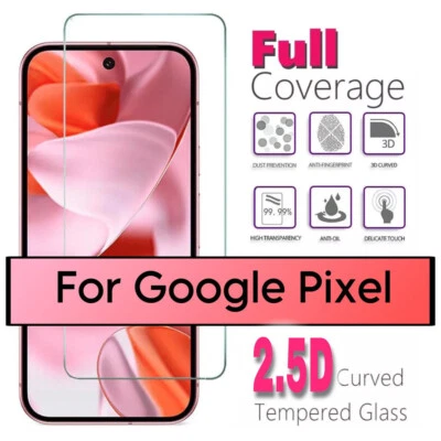 NEW Google Pixel 6 6A 7 7A 8 8A 9 Gorilla Tempered Glass Screen Protector  Cover - Image 1 of 4