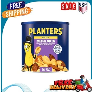 Salted Mixed Nuts,Peanuts, Almonds, Cashews, Brazil Nuts and Pecans, Party Snack - Picture 1 of 6