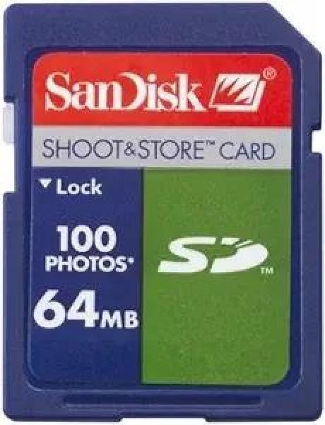 SanDisk 64 MB Shoot & Store Secure Digital Memory Card - Grade A (SDSDS-64-A99) - Image 1 of 1