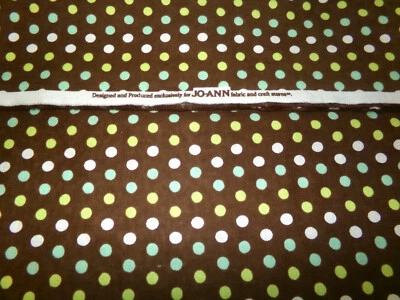 Tela de franela de lunares marrón.  Aprox 50x42. M25-582 Foto 1 de 4