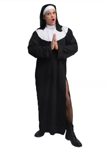 Disfraces malvados divertido monja para hombre disfraz talla grande - Imagen 1 de 1