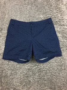 Chaps Midi Chino Shorts Women Size 8 Blue White Stars Pattern - Picture 1 of 10