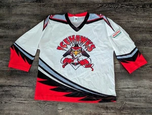 Winston Salem Icehawks Junior League Hockey VTG Game Used Away Jersey Men's XL - Picture 1 of 12
