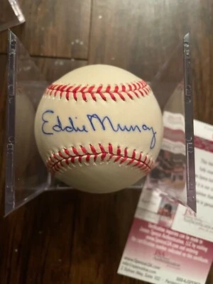Eddie Murray Signed autographed Hall of Fame OMLB Baltimore Orioles JSA - Image 1 of 2