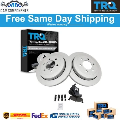 TRQ Rear Brake Pad & Rotor Kit For 2007-2017 Ford Expedition Lincoln Navigator - Image 1 of 4