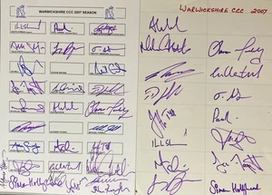 Warwickshire County Cricket Club 2007 Hand Signed Team Sheets (44 Autographs) - Picture 1 of 1