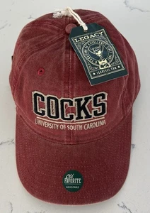 Sombrero rojo LEGACY South Carolina Gamecocks sarga relajado SnapBack nuevo con etiquetas - Imagen 1 de 10