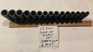 Snap On 315SIMMYA - 1/2" Drive 15 Piece Metric Deep 6 Point Impact Socket Set - Bild 1 von 6