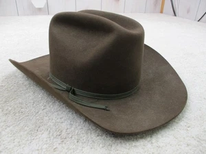 VINTAGE Vollblut Hut Herren 7 braun Bullrider Cowboy Pedigree Rodeo USA * - Bild 1 von 19