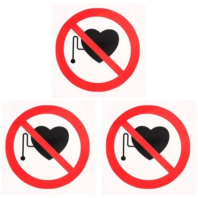  3 Pcs Safety Sign Warning Label Sticker Security Caution Stickers - Image 1 of 4