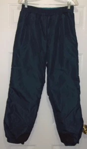 Vintage Columbia Mens Snowboard Snow Pants Sz Med Navy Nylon Adj. Waist and Cuff - Picture 1 of 13