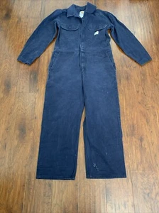 Men’s CARHARTT FR Coveralls 40R blue Jumpsuit Flame Resistant workwear - Picture 1 of 8