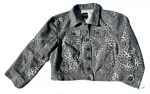 GIACCA JEANS CAMIONISTA STAMPA ANIMALI BAMBINA HIGHWAY GRIGIO LEOPARDATO, GRANDE USATA IN OTTIME CONDIZIONI - Foto 1 di 8