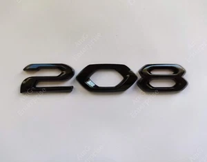 Gloss Black Car Front/Rear Badge Emblem for Peugeot 208 GT 19- P21 Dechrome - Foto 1 di 3