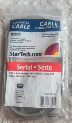 Serial Cable 9-PIN - Straight Thru (extension) - M/F 6ft - Image 1 of 4