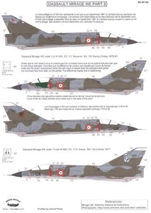 Decalcomanie Berna 1/48 DASSAULT MIRAGE IIIE Jet Fighter parte 3 - Foto 1 di 3