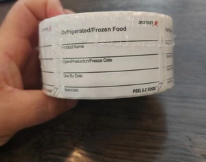 300 Aramark Freezer Labels Easy Peel Off - Frozen Food Storage Labels - Picture 1 of 3