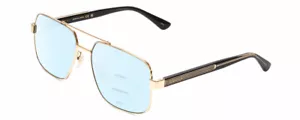 GUCCI GG0529S Aviator Multi-Focus Blue Light Glasses in Gold Black Crystal 60 mm - Picture 1 of 4