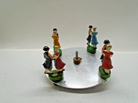 4 Hand Painted Dancers with Platform with Gears for Musical Cuckoo Clock Lot E Cover