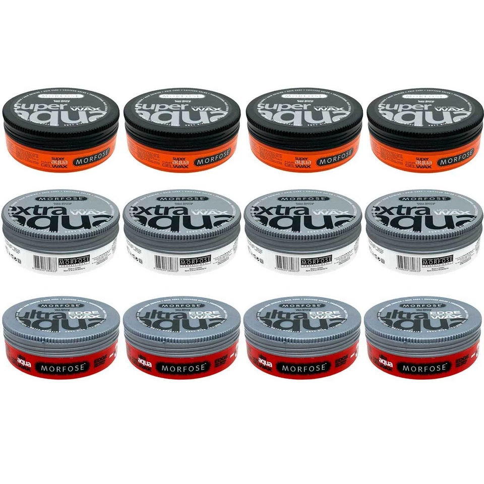 Morfose Wax Mix-Pack, Ultra Aqua, Extra Aqua, Aqua Hair Gel (12er Pack) 175ml - Bild 1 von 1
