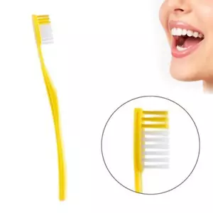 10PCS Yellow Individually Wrapped Disposable Travel Toothbrushes Lot S2 - Picture 1 of 13