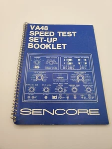 Sencore VA48 Speed Test Set Up Booklet - Picture 1 of 4