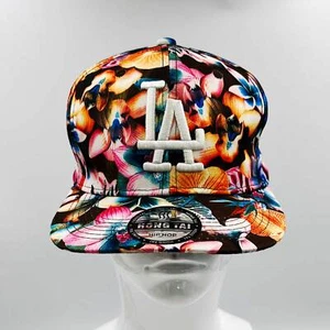 LA - Baseballmütze Sommer breite flache Krempe bestickt | buntes Blumenmuster... - Bild 1 von 4