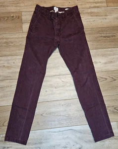 H&M jeans pants skinny fit stretch Women's maroon size 30 - Picture 1 of 13