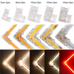 COB Eckverbinder RGB CCT LED Strip Winkel L FOB Kein Schweißen Schnell Verbinder - Picture 1 of 12