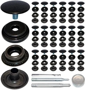 Heavy Duty Snap Fastener Button Kit 70 Set 15mm 5/8" Stainless Steel for Leather - Picture 1 of 6