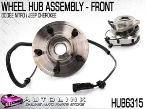 FRONT WHEEL HUB FOR JEEP CHEROKEE KK 3.7L V6 4WD 2008 - 2012 WITH ABS x2 PAIR - Picture 1 of 7