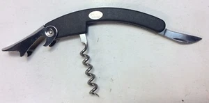 Cuchillo sacacorchos abridor de botellas de vino mango negro KitchenGnu - Imagen 1 de 11