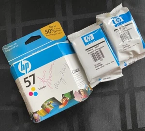Lot of 3 • NEW • HP 57 Tri-color Ink Cartridge Cartridges Sealed - Picture 1 of 2