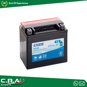 Batteria Exide AGM ETX14L-BS 12V 12AH CCA-EN 200A YTX14L-BS 150X87X145 - Imagen 1 de 2