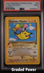 Promo Flying Pikachu GERMAN PSA 9 World Collection Promo #25 Pokemon - Picture 1 of 1