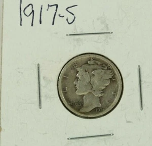 1917-S Mercury Dime : Very Fine VF - Picture 1 of 2