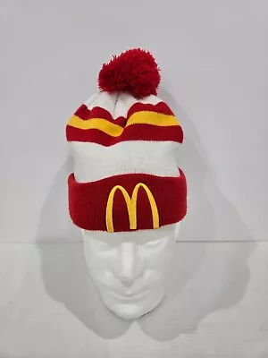 Gorra de esquí McDonald's tejida puño gorro para hombre New Era rojo/blanco Bubba Wallace Foto 1 de 3