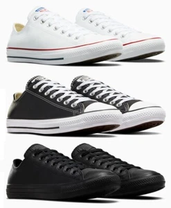 Converse Women's Chuck Taylor All Star Leather Low Top Sneaker Shoes - Picture 1 of 21
