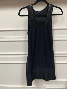 Express Womens Dress Black Sleeveless Size Xs Sequence - Picture 1 of 7