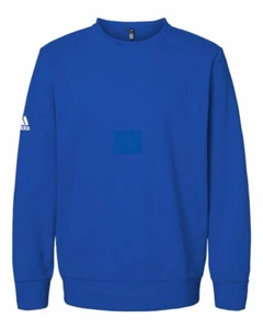 Adidas OG Kid's Fleece Crewneck Plain Blue Sweater, Sizes XL - Picture 1 of 5