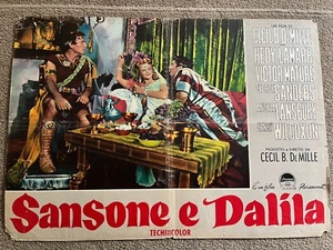 SAMSON AND DELILAH original ITALIAN PHOTOBUSTA - VICTOR MATURE classic - Picture 1 of 1