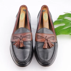 Allen Edmonds Men's Maxfield Loafer Size 12 C Tassel Dress Shoe Brown Black - Picture 1 of 16