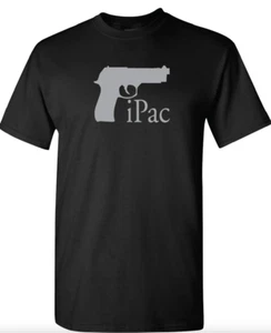 iPac t-shirt regular short sleeve grey print conceal carry open carry gun laws - Picture 1 of 1